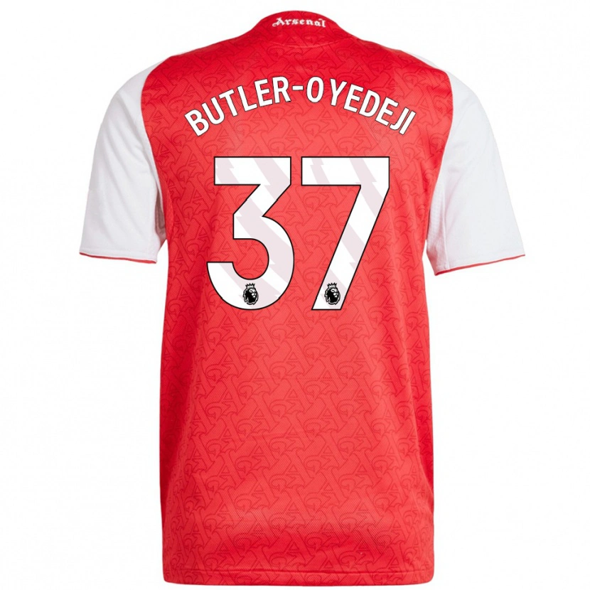Danxen Kinder Nathan Butler-Oyedeji #37 Rot Weiß Heimtrikot Trikot 2025/26 T-Shirt Schweiz