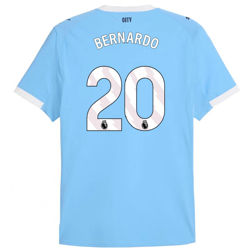 Danxen Kinder Bernardo Silva #20 Himmelblau Weiß Heimtrikot Trikot 2025/26 T-Shirt Schweiz