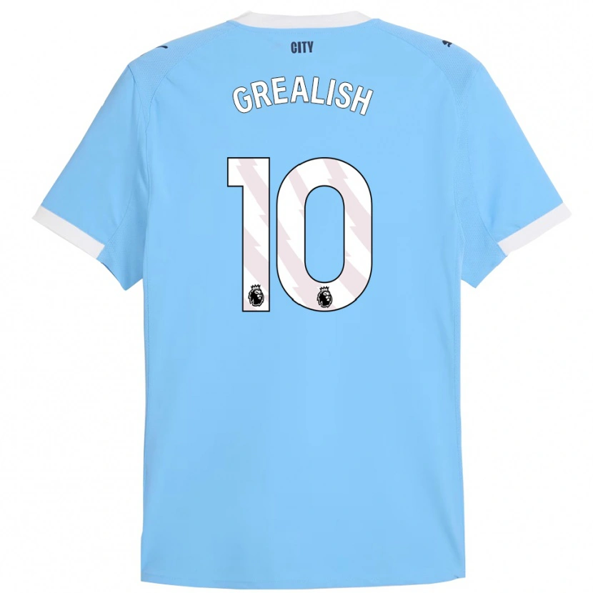 Danxen Kinder Jack Grealish #10 Himmelblau Weiß Heimtrikot Trikot 2025/26 T-Shirt Schweiz
