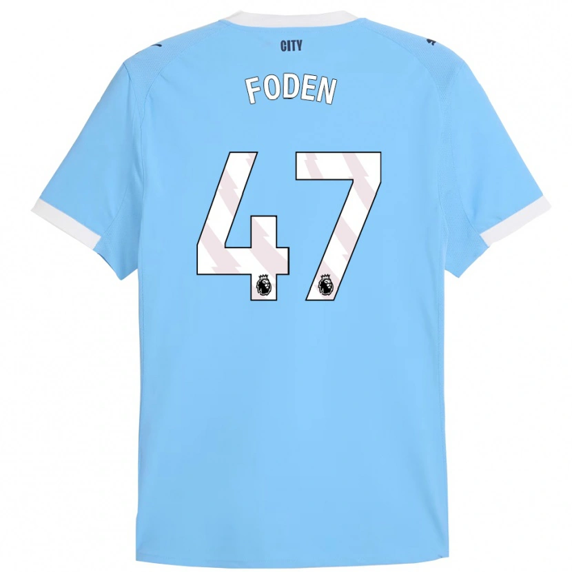 Danxen Kinder Phil Foden #47 Himmelblau Weiß Heimtrikot Trikot 2025/26 T-Shirt Schweiz
