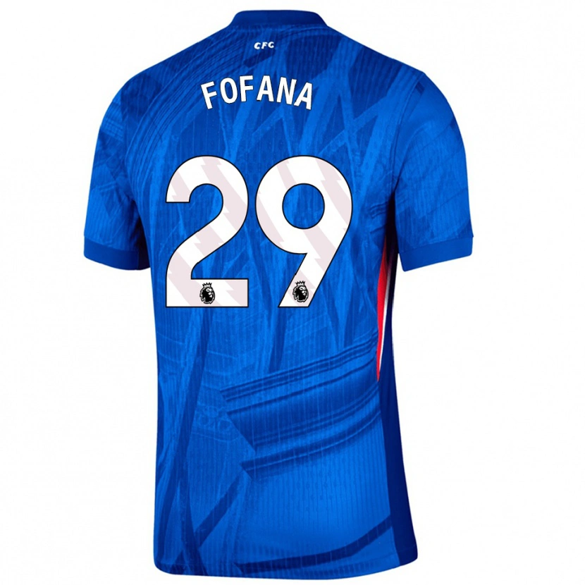 Danxen Kinder Wesley Fofana #29 Blau Weiß Heimtrikot Trikot 2025/26 T-Shirt Schweiz