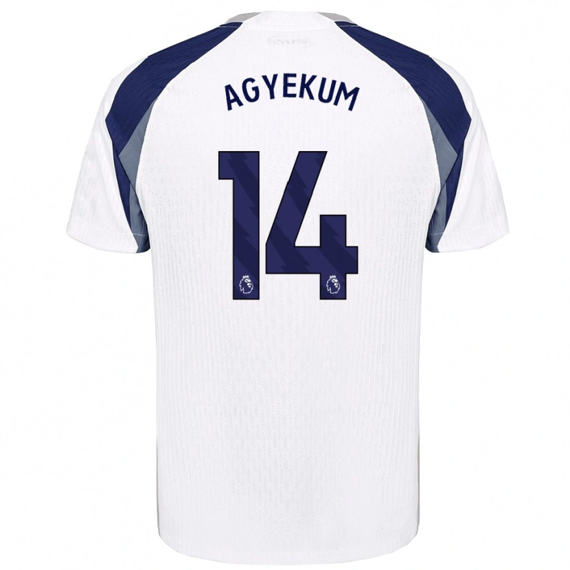 Danxen Kinder Ezra Agyekum #14 Weiß Marineblau Heimtrikot Trikot 2025/26 T-Shirt Schweiz