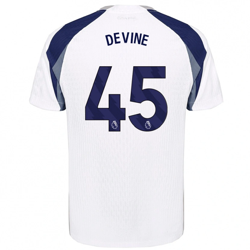Danxen Kinder Alfie Devine #45 Weiß Marineblau Heimtrikot Trikot 2025/26 T-Shirt Schweiz