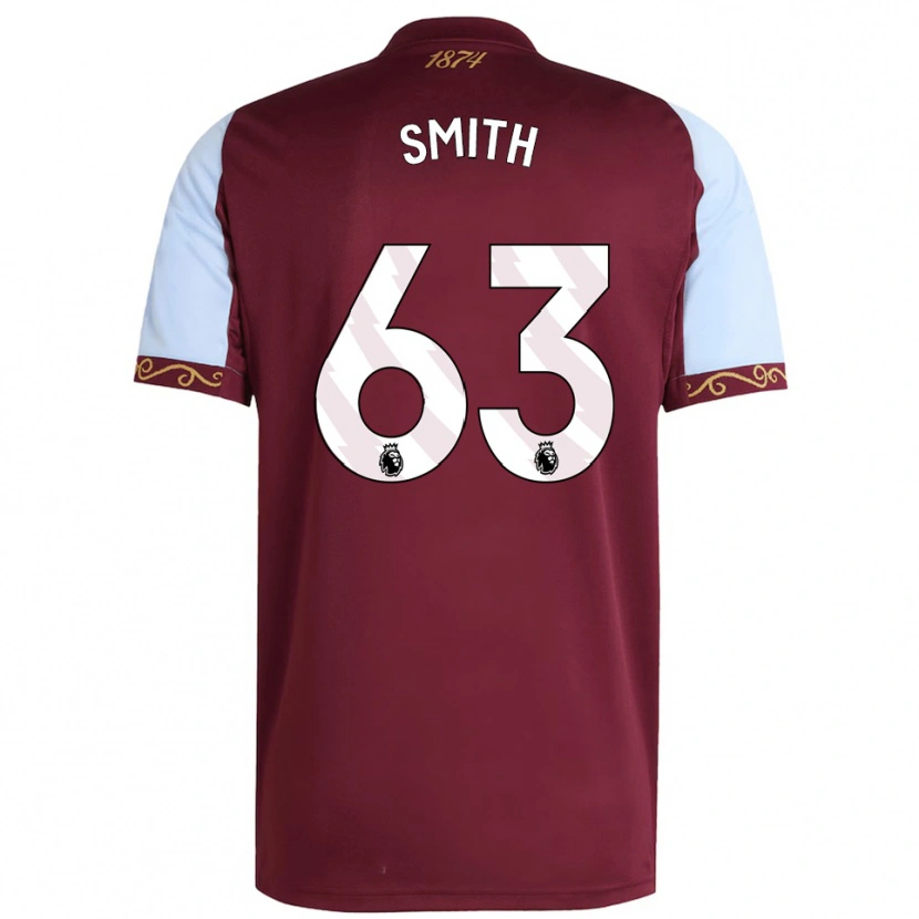 Danxen Kinder Kerr Smith #63 Burgunderrot Himmelblau Heimtrikot Trikot 2025/26 T-Shirt Schweiz