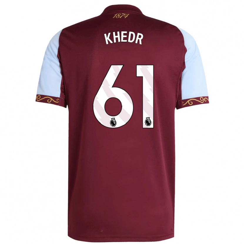 Danxen Kinder Omar Khedr #61 Burgunderrot Himmelblau Heimtrikot Trikot 2025/26 T-Shirt Schweiz