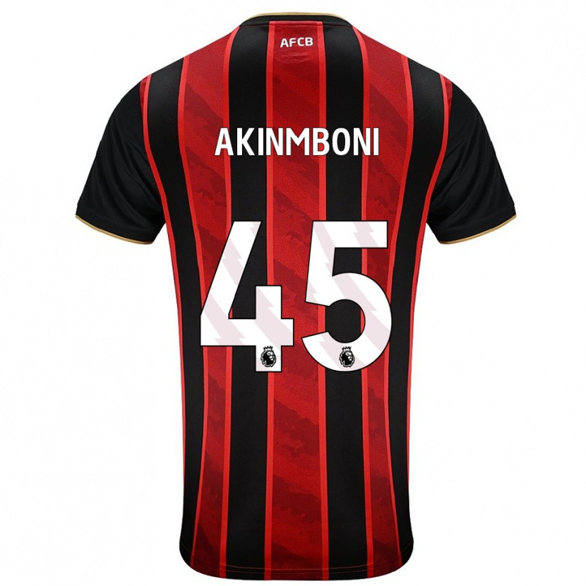 Danxen Kinder Matai Akinmboni #45 Rot Schwarz Heimtrikot Trikot 2025/26 T-Shirt Schweiz