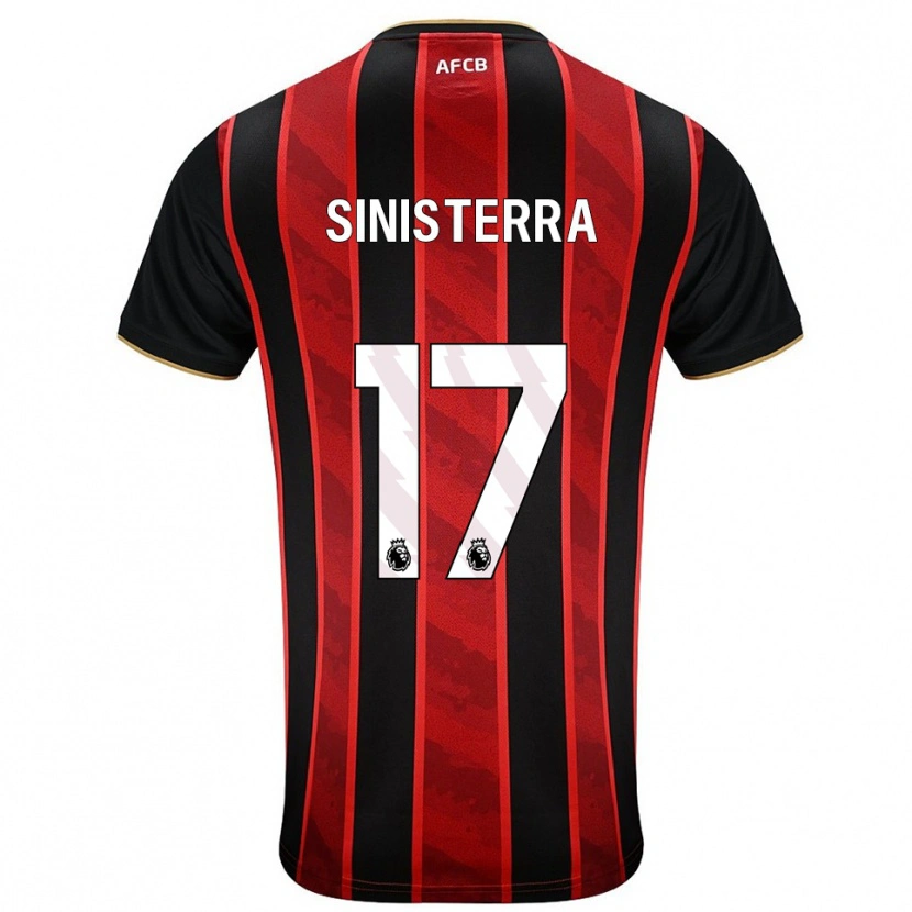 Danxen Kinder Luis Sinisterra #17 Rot Schwarz Heimtrikot Trikot 2025/26 T-Shirt Schweiz