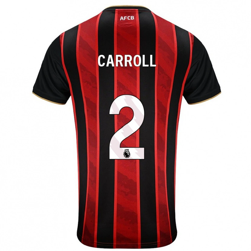 Danxen Kinder Ryan Carroll #2 Rot Schwarz Heimtrikot Trikot 2025/26 T-Shirt Schweiz