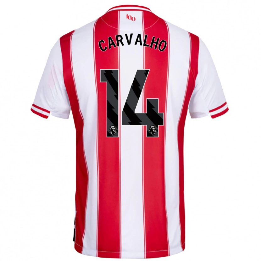 Danxen Kinder Fábio Carvalho #14 Rot Weiß Heimtrikot Trikot 2025/26 T-Shirt Schweiz