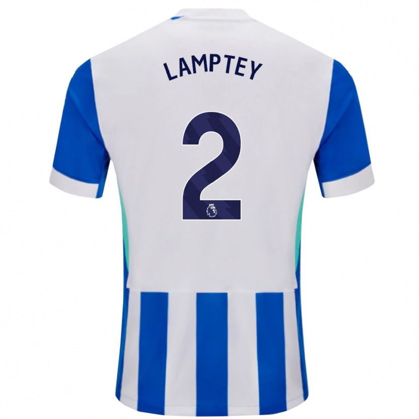 Danxen Kinder Tariq Lamptey #2 Blau Weiß Heimtrikot Trikot 2025/26 T-Shirt Schweiz