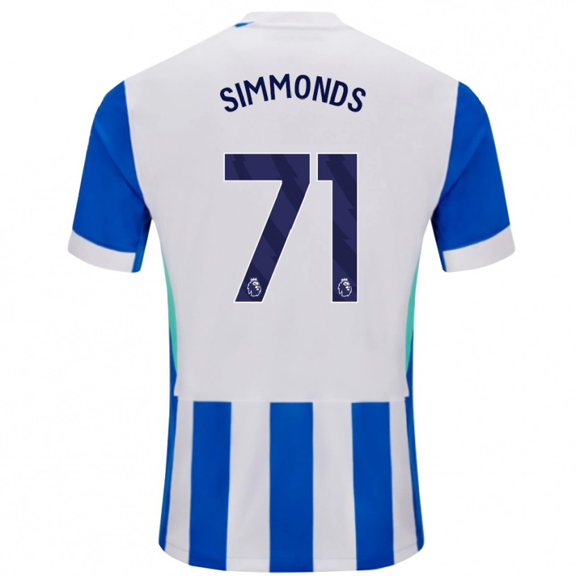 Danxen Kinder Freddie Simmonds #71 Blau Weiß Heimtrikot Trikot 2025/26 T-Shirt Schweiz