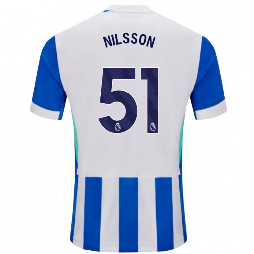 Danxen Kinder Casper Nilsson #51 Blau Weiß Heimtrikot Trikot 2025/26 T-Shirt Schweiz