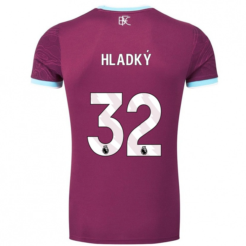 Danxen Kinder Vaclav Hladky #32 Burgunderrot Himmelblau Heimtrikot Trikot 2025/26 T-Shirt Schweiz