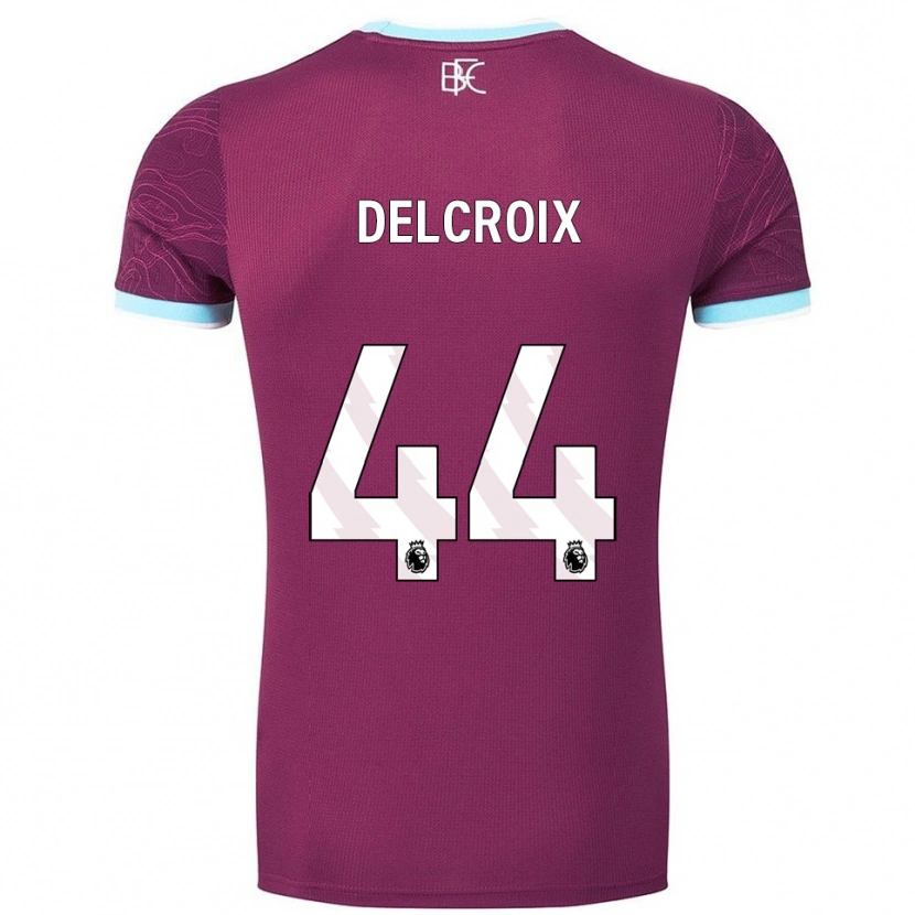 Danxen Kinder Hannes Delcroix #44 Burgunderrot Himmelblau Heimtrikot Trikot 2025/26 T-Shirt Schweiz