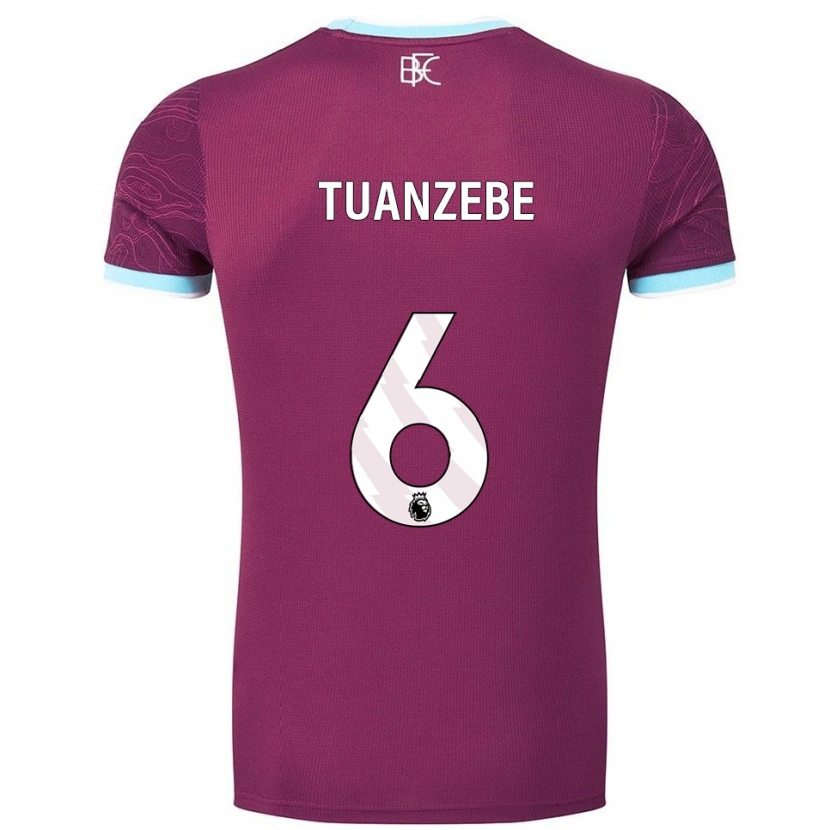 Danxen Kinder Axel Tuanzebe #6 Burgunderrot Himmelblau Heimtrikot Trikot 2025/26 T-Shirt Schweiz