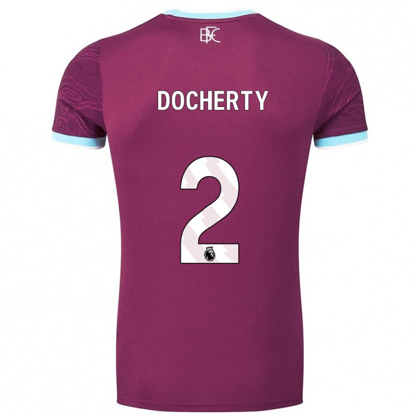 Danxen Kinder Charley Docherty #2 Burgunderrot Himmelblau Heimtrikot Trikot 2025/26 T-Shirt Schweiz