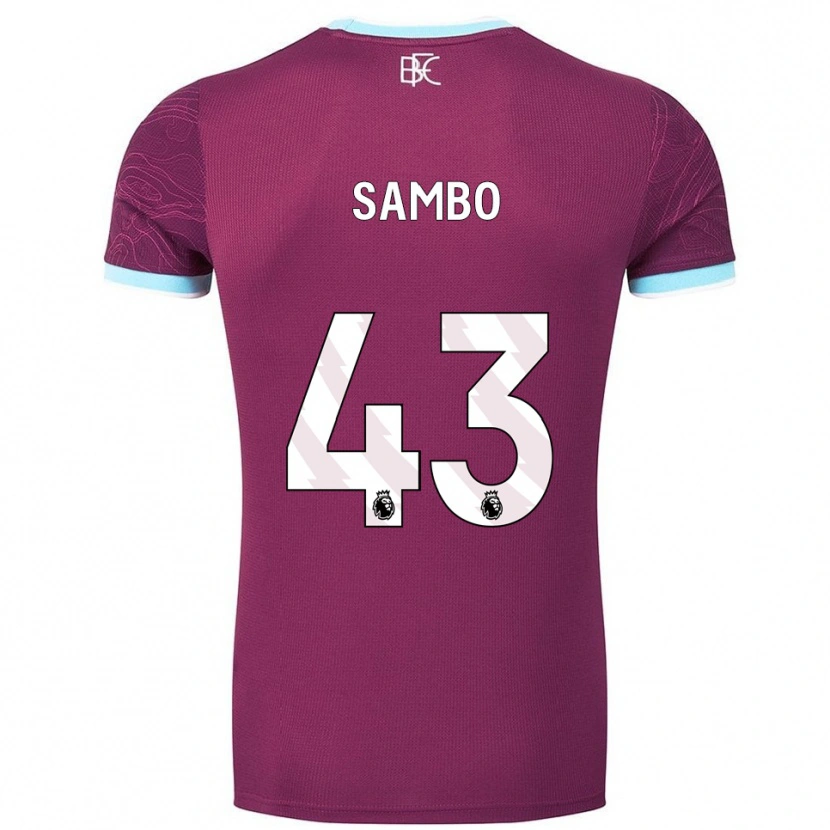 Danxen Kinder Shurandy Sambo #43 Burgunderrot Himmelblau Heimtrikot Trikot 2025/26 T-Shirt Schweiz