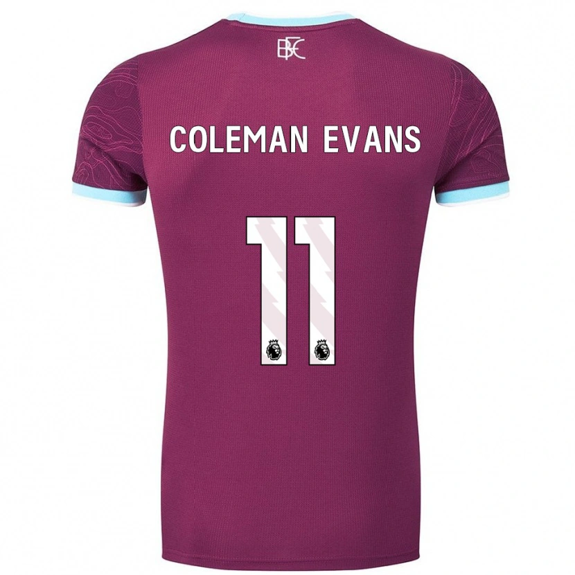 Danxen Kinder Amaya Coleman-Evans #11 Burgunderrot Himmelblau Heimtrikot Trikot 2025/26 T-Shirt Schweiz