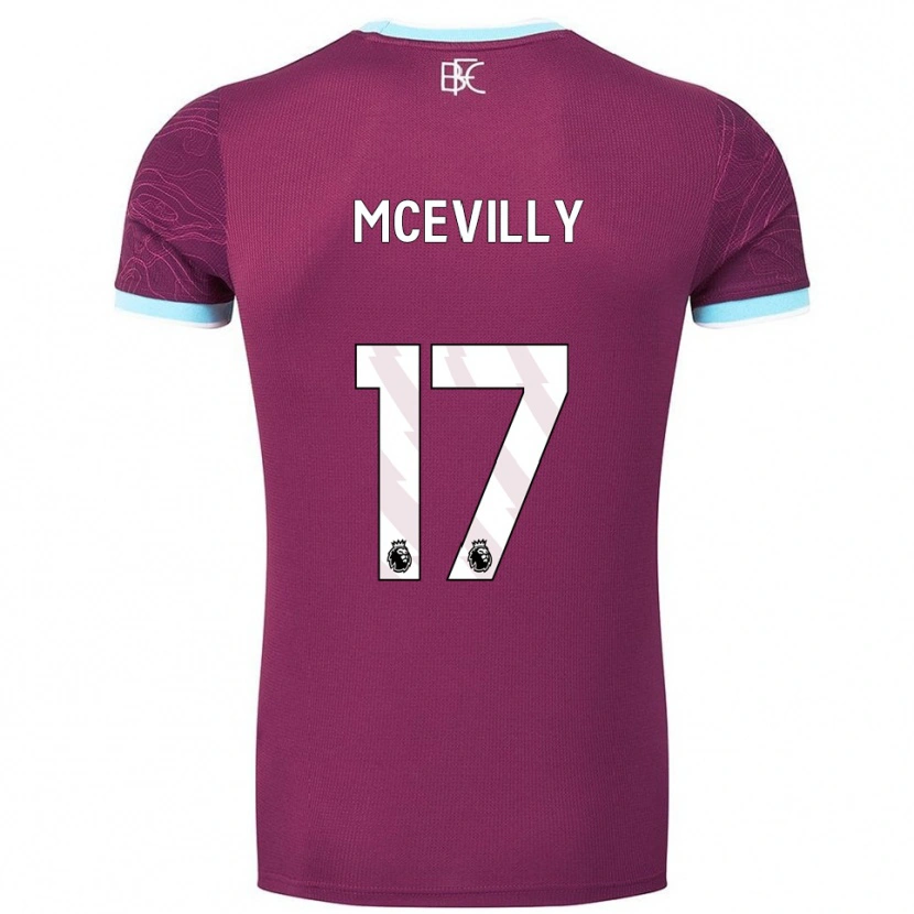 Danxen Kinder Jack Mcevilly #17 Burgunderrot Himmelblau Heimtrikot Trikot 2025/26 T-Shirt Schweiz