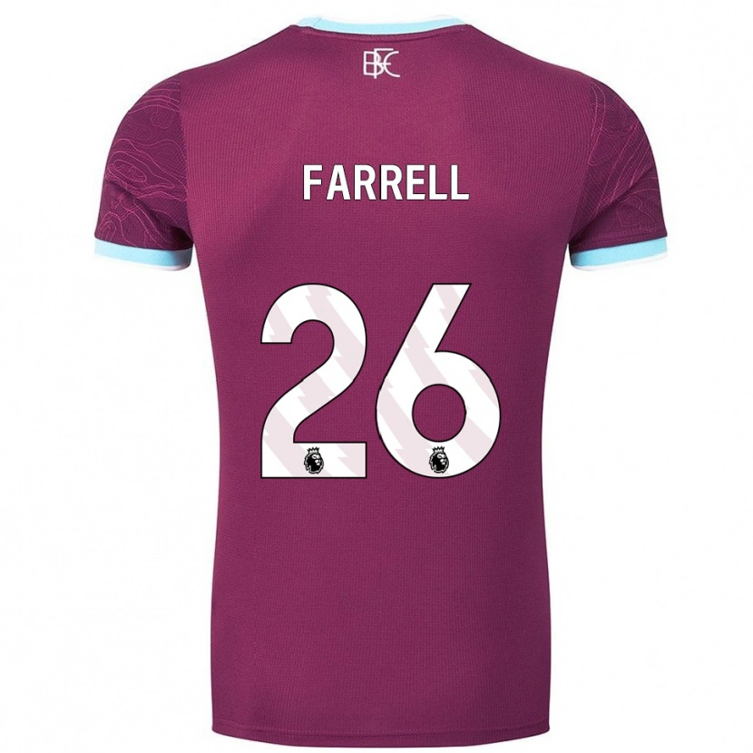 Danxen Kinder Lucy Farrell #26 Burgunderrot Himmelblau Heimtrikot Trikot 2025/26 T-Shirt Schweiz