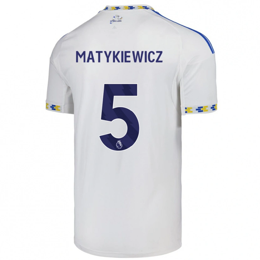 Danxen Kinder Luke Matykiewicz #5 Weiß Blau Heimtrikot Trikot 2025/26 T-Shirt Schweiz