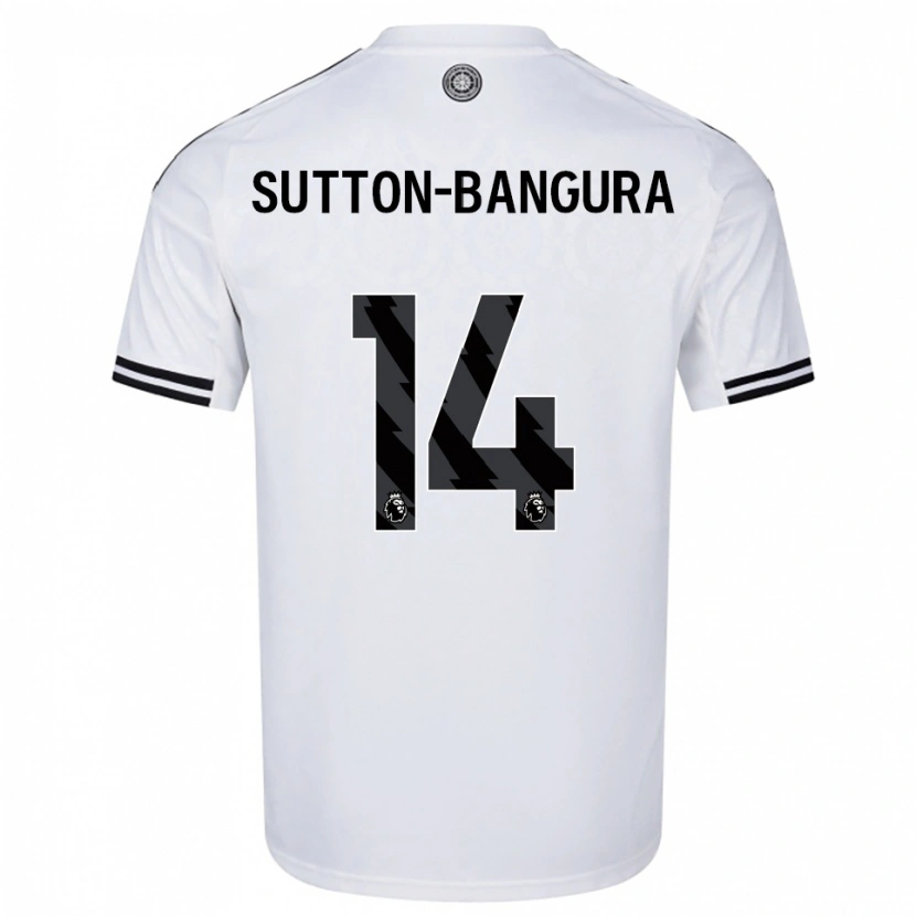 Danxen Kinder William Sutton-Bangura #14 Weiß Schwarz Heimtrikot Trikot 2025/26 T-Shirt Schweiz