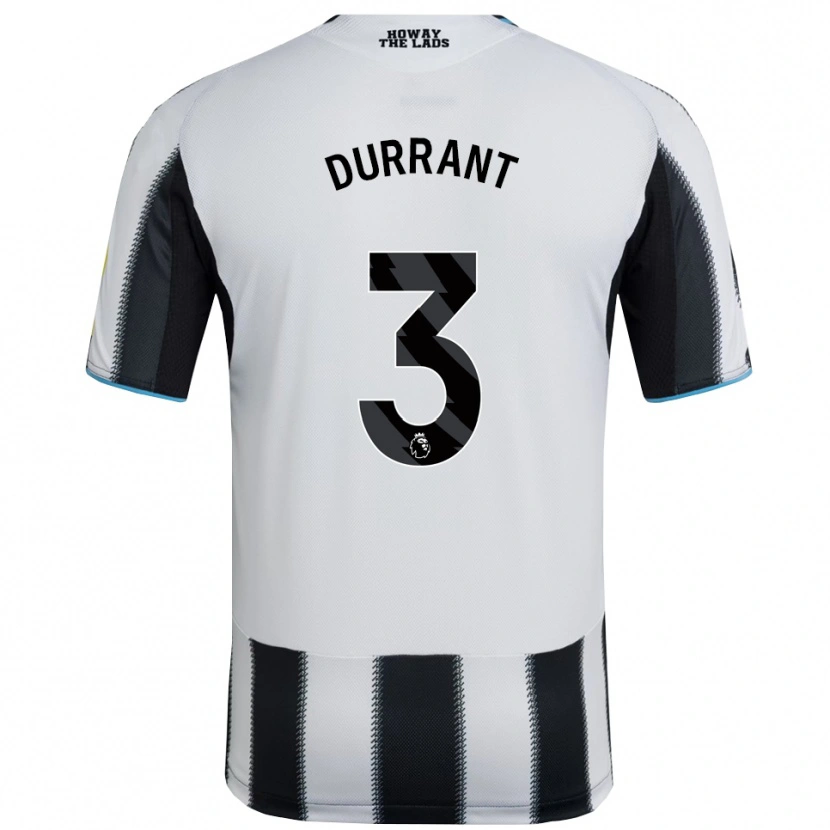 Danxen Kinder Jake Durrant #3 Schwarz Weiß Heimtrikot Trikot 2025/26 T-Shirt Schweiz