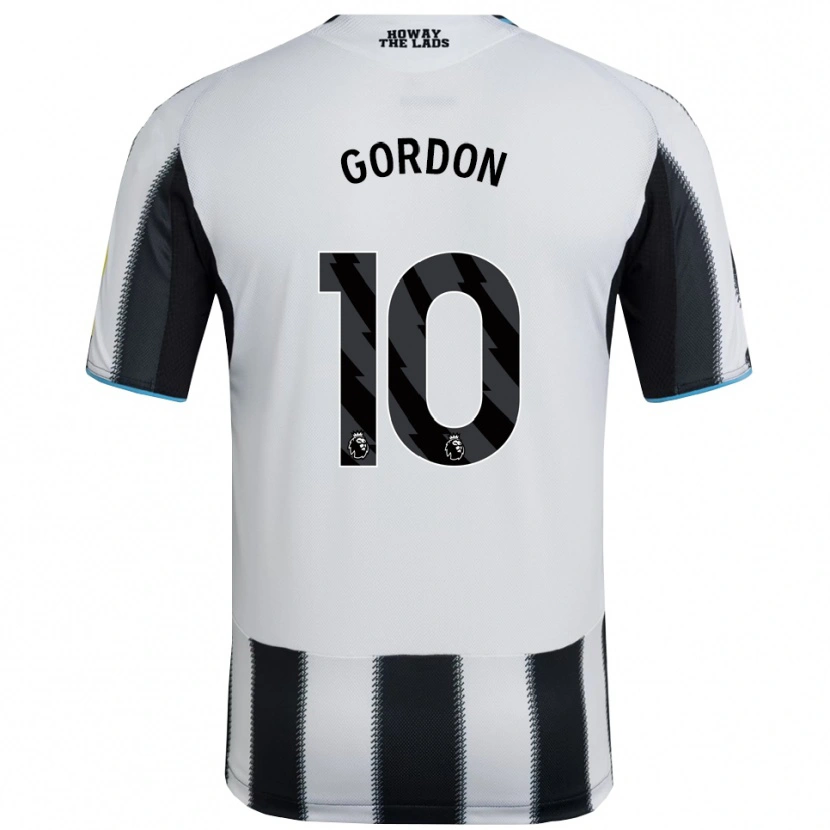 Danxen Kinder Anthony Gordon #10 Schwarz Weiß Heimtrikot Trikot 2025/26 T-Shirt Schweiz