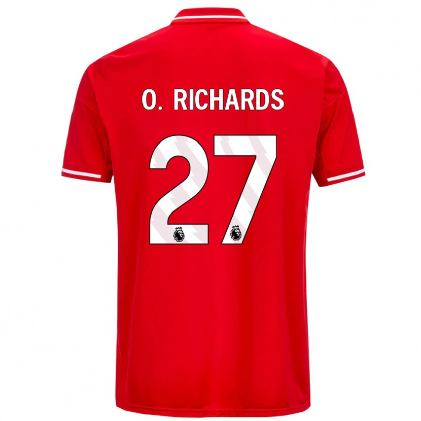Danxen Kinder Omar Richards #27 Rot Weiß Heimtrikot Trikot 2025/26 T-Shirt Schweiz