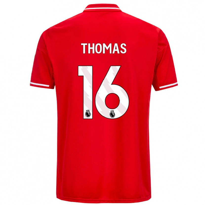 Danxen Kinder Tyrese Thomas #16 Rot Weiß Heimtrikot Trikot 2025/26 T-Shirt Schweiz