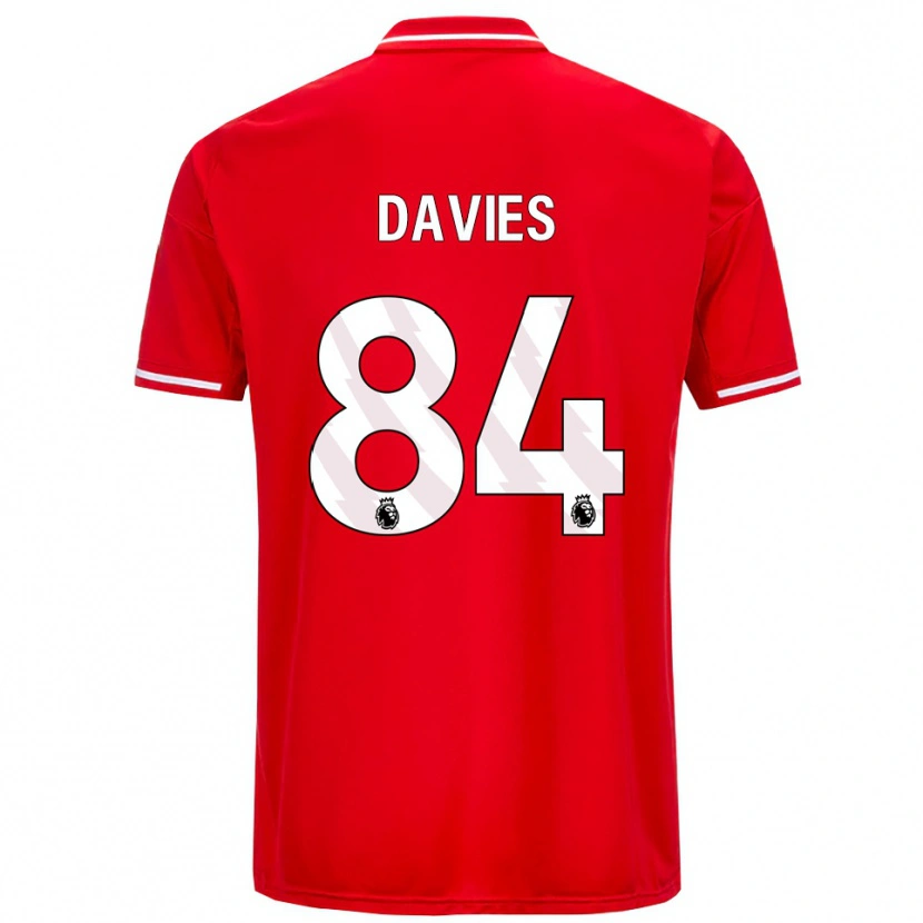 Danxen Kinder Isaac Davies #84 Rot Weiß Heimtrikot Trikot 2025/26 T-Shirt Schweiz