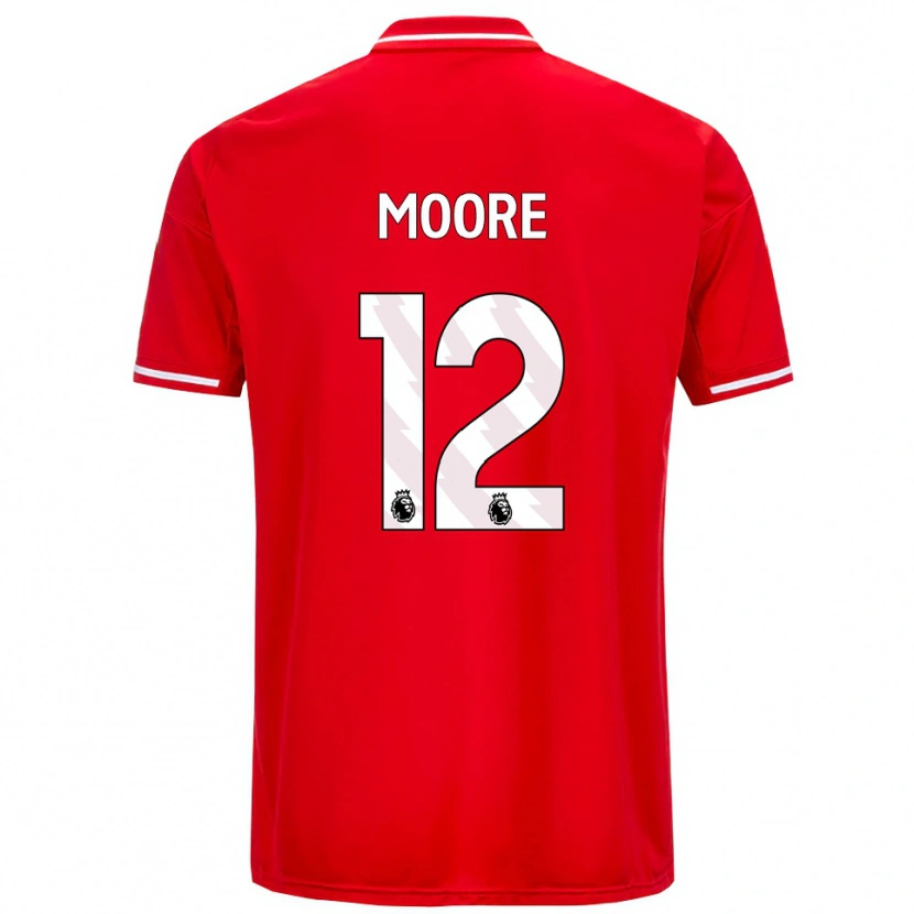Danxen Kinder Daniel Moore #12 Rot Weiß Heimtrikot Trikot 2025/26 T-Shirt Schweiz