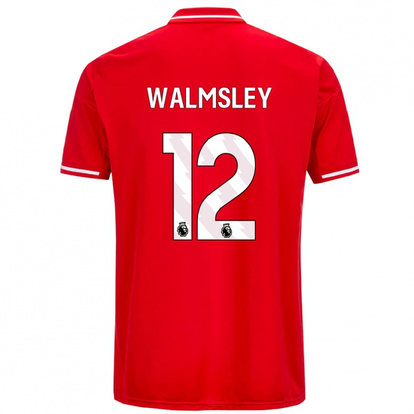 Danxen Kinder Joseph Walmsley #12 Rot Weiß Heimtrikot Trikot 2025/26 T-Shirt Schweiz