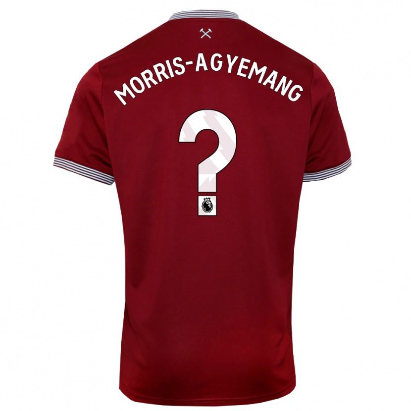 Danxen Kinder Reggie Morris-Agyemang #0 Burgunderrot Weiß Heimtrikot Trikot 2025/26 T-Shirt Schweiz