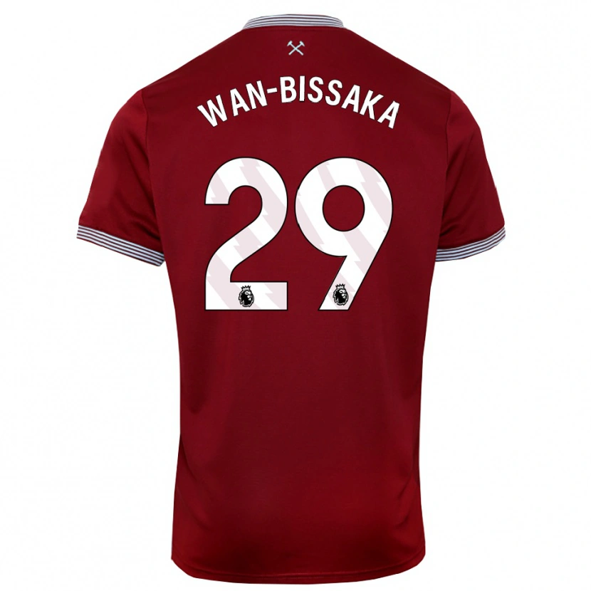 Danxen Kinder Aaron Wan-Bissaka #29 Burgunderrot Weiß Heimtrikot Trikot 2025/26 T-Shirt Schweiz