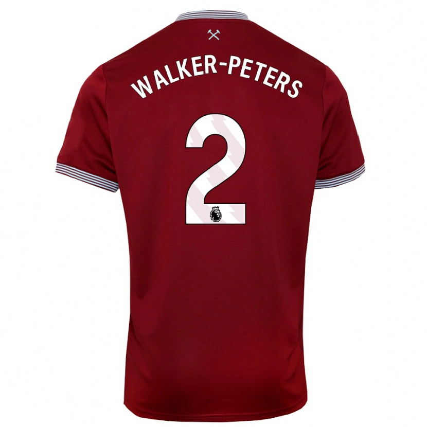 Danxen Kinder Kyle Walker-Peters #2 Burgunderrot Weiß Heimtrikot Trikot 2025/26 T-Shirt Schweiz