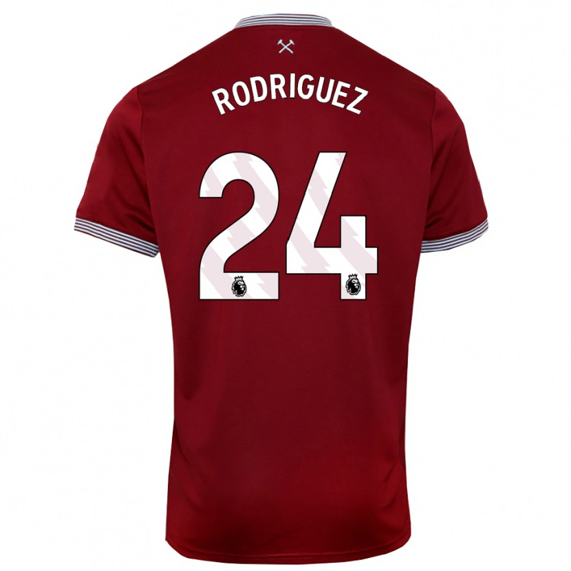 Danxen Kinder Guido Rodríguez #24 Burgunderrot Weiß Heimtrikot Trikot 2025/26 T-Shirt Schweiz