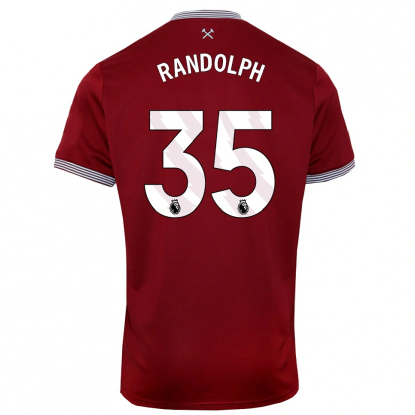 Danxen Kinder Darren Randolph #35 Burgunderrot Weiß Heimtrikot Trikot 2025/26 T-Shirt Schweiz