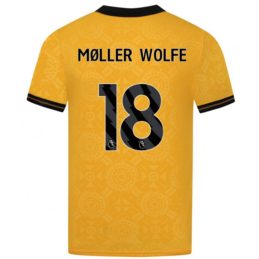 Danxen Kinder David Møller Wolfe #18 Gelb Schwarz Heimtrikot Trikot 2025/26 T-Shirt Schweiz