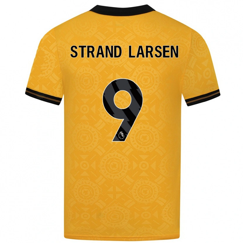 Danxen Kinder Jørgen Strand Larsen #9 Gelb Schwarz Heimtrikot Trikot 2025/26 T-Shirt Schweiz