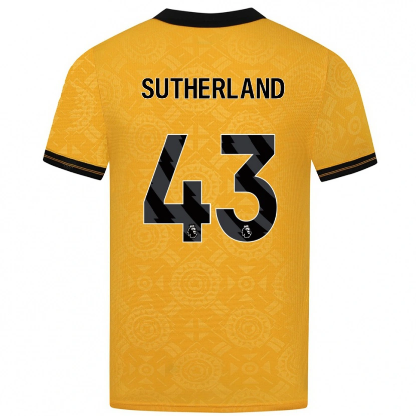 Danxen Kinder Ethan Sutherland #43 Gelb Schwarz Heimtrikot Trikot 2025/26 T-Shirt Schweiz