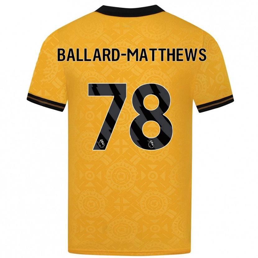 Danxen Kinder Emilio Ballard-Matthews #78 Gelb Schwarz Heimtrikot Trikot 2025/26 T-Shirt Schweiz