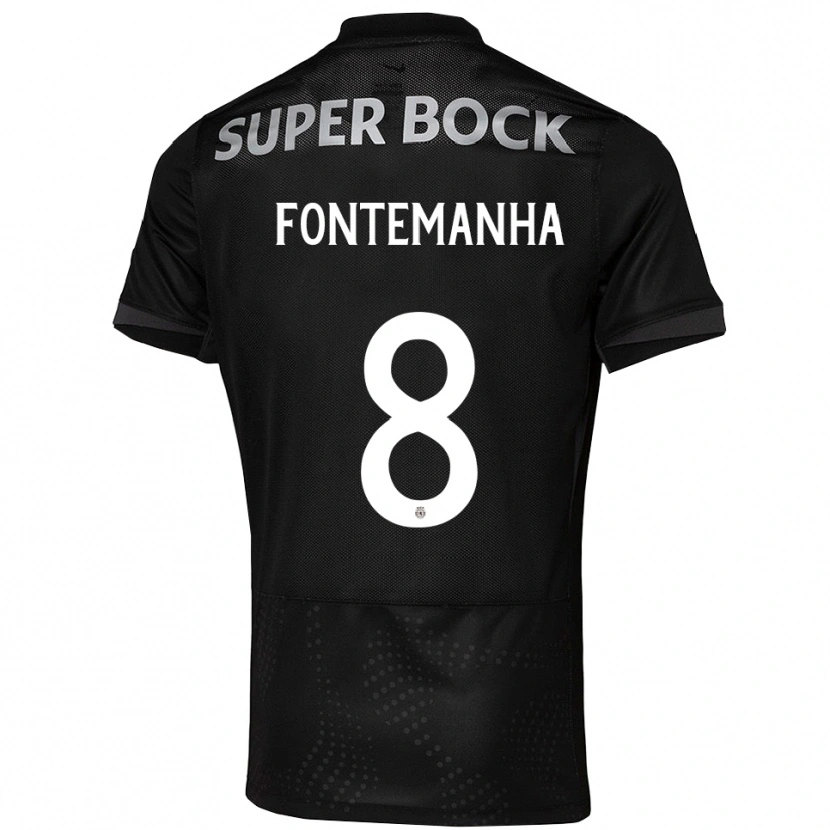 Danxen Kinder Rita Fontemanha #8 Schwarz Weiß Auswärtstrikot Trikot 2025/26 T-Shirt Schweiz