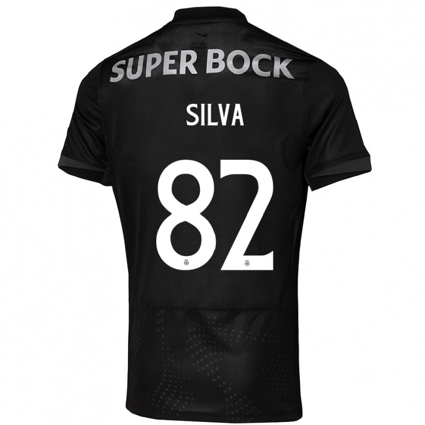 Danxen Kinder Gabriel Silva #82 Schwarz Weiß Auswärtstrikot Trikot 2025/26 T-Shirt Schweiz