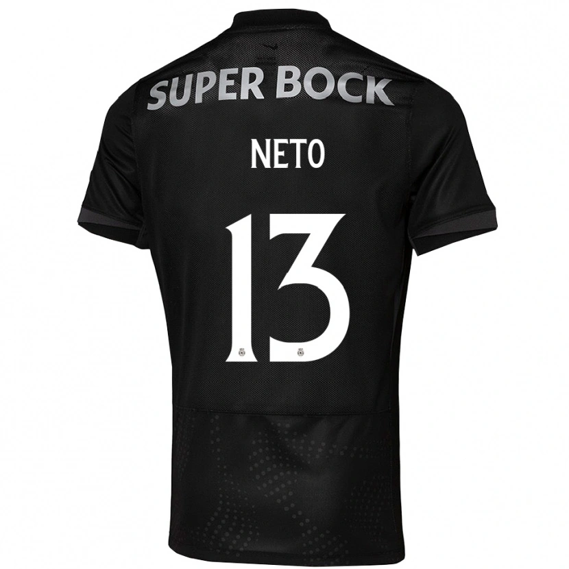 Danxen Kinder Luis Neto #13 Schwarz Weiß Auswärtstrikot Trikot 2025/26 T-Shirt Schweiz