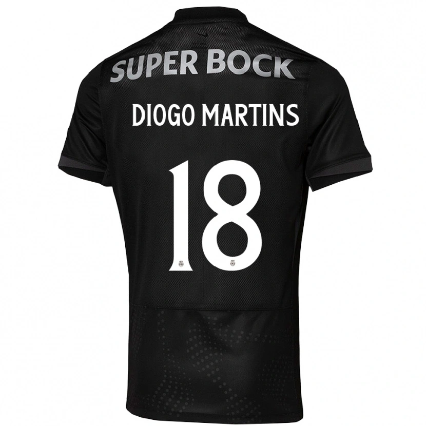 Danxen Kinder Diogo Martins #18 Schwarz Weiß Auswärtstrikot Trikot 2025/26 T-Shirt Schweiz