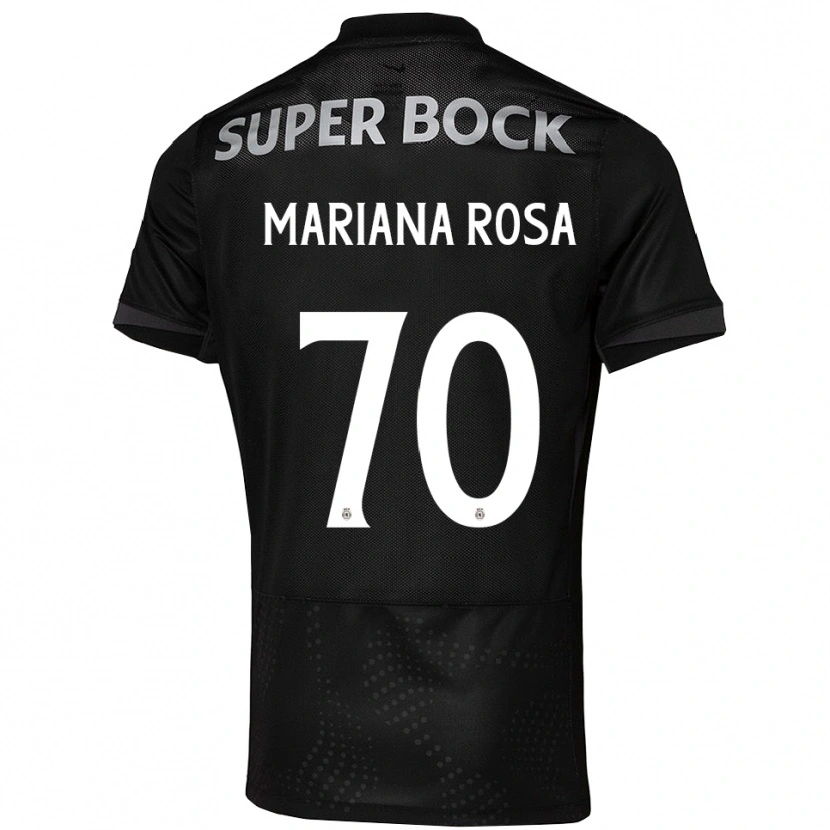 Danxen Kinder Mariana Silva Pinto Vilaça Da Rosa #70 Schwarz Weiß Auswärtstrikot Trikot 2025/26 T-Shirt Schweiz