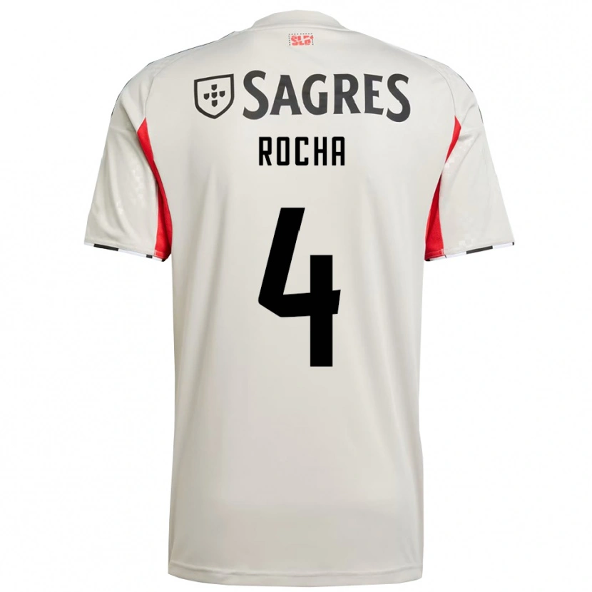 Danxen Kinder Diogo Rocha #4 Creme Weiß Rot Auswärtstrikot Trikot 2025/26 T-Shirt Schweiz