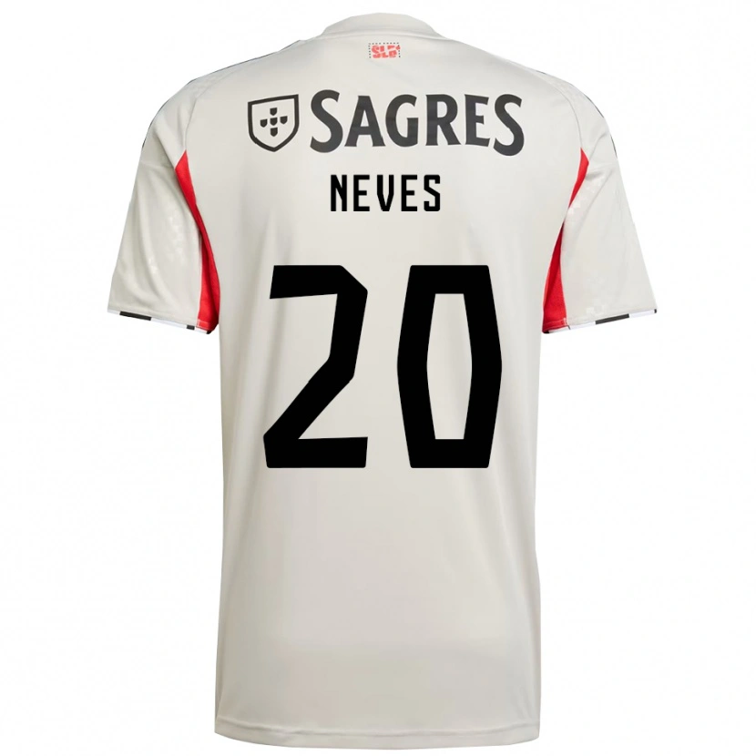 Danxen Kinder Gil Neves #20 Creme Weiß Rot Auswärtstrikot Trikot 2025/26 T-Shirt Schweiz