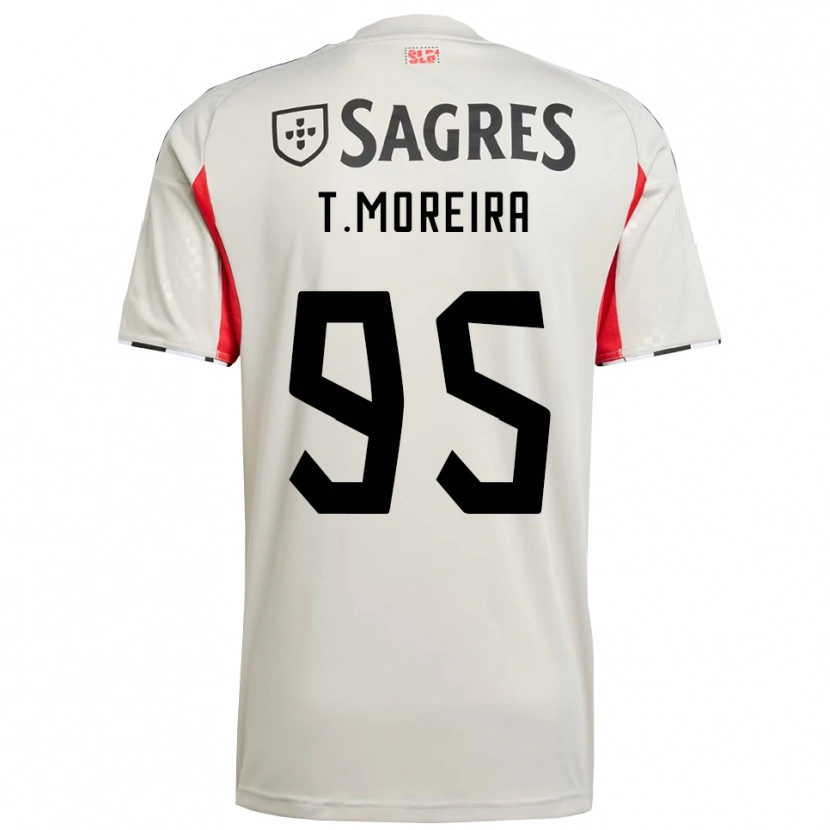 Danxen Kinder Tomás Moreira #95 Creme Weiß Rot Auswärtstrikot Trikot 2025/26 T-Shirt Schweiz